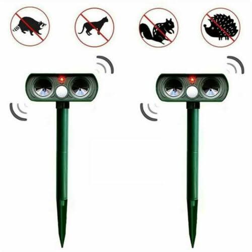 Solar Ultrasonic Animal Repeller - Motion Detection, Solar Powered, Weather Resistant Garden Protection 2