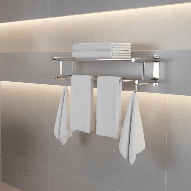 SteelRack - Space-Saving Stainless Steel Towel Holder for Bathroom & Kitchen 1