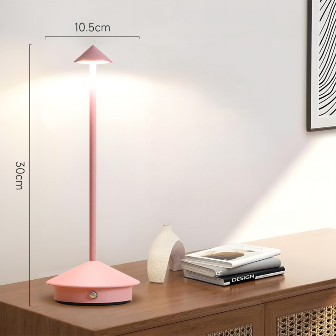 DIMVELA – Lampada da tavolo touch dimmerabile senza fili per una luce serale regolabile