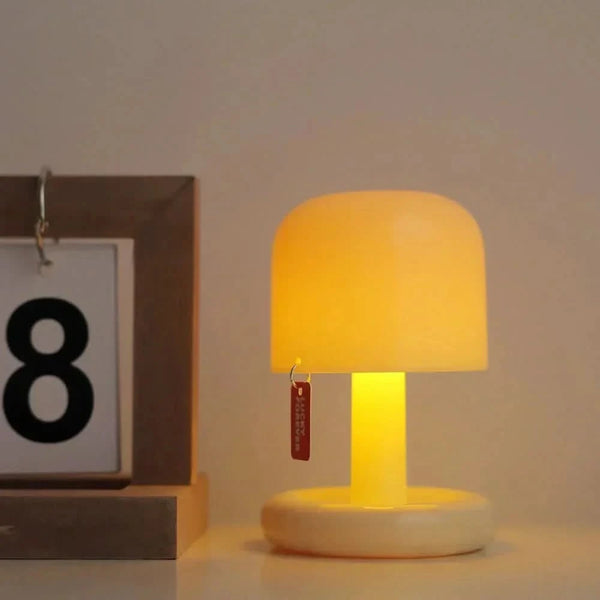 SOLENZARIA – Mini lampada da tavolo LED effetto tramonto per un’atmosfera calda in camera da letto