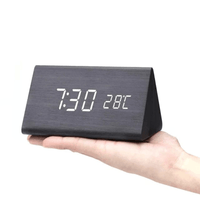 LUMIBARK – LED Alarm Clock – Natural wood digital desk clock