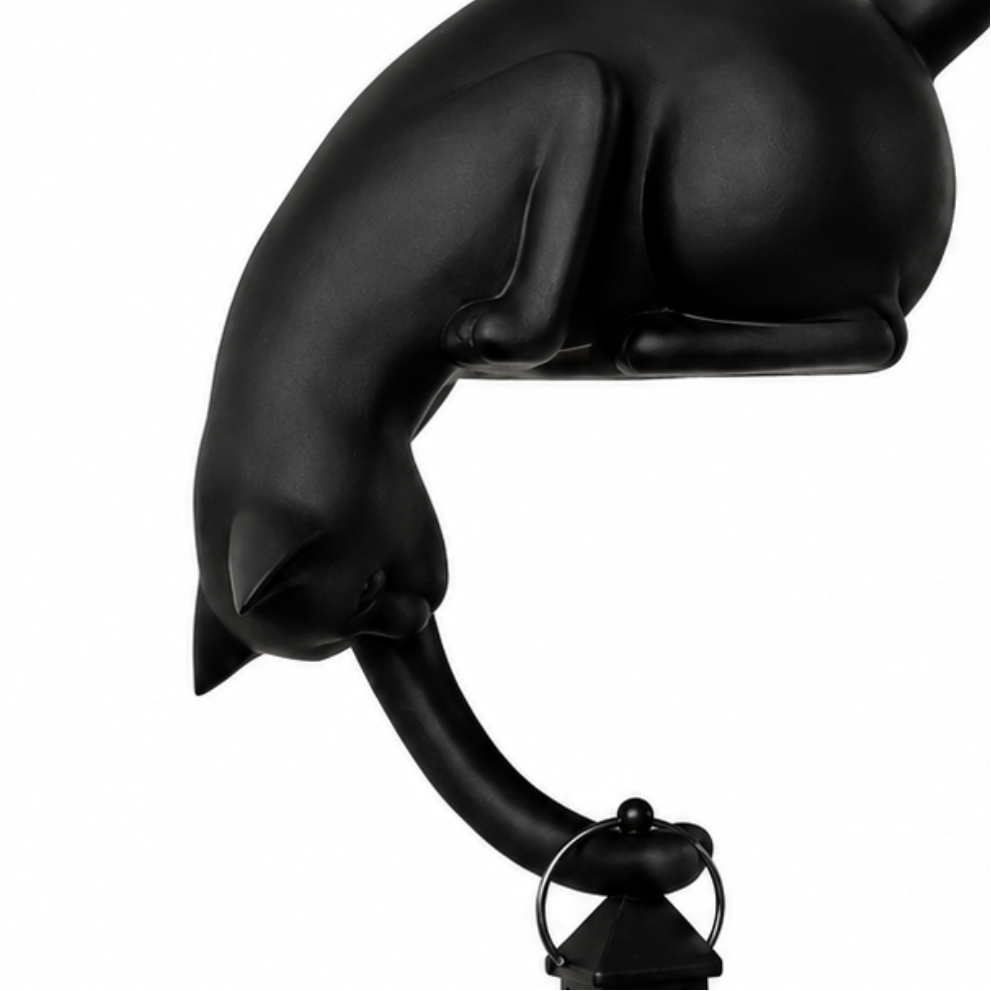 WHISKELLE – Linterna LED con figura de gato en el borde del estante para una decoración encantadora