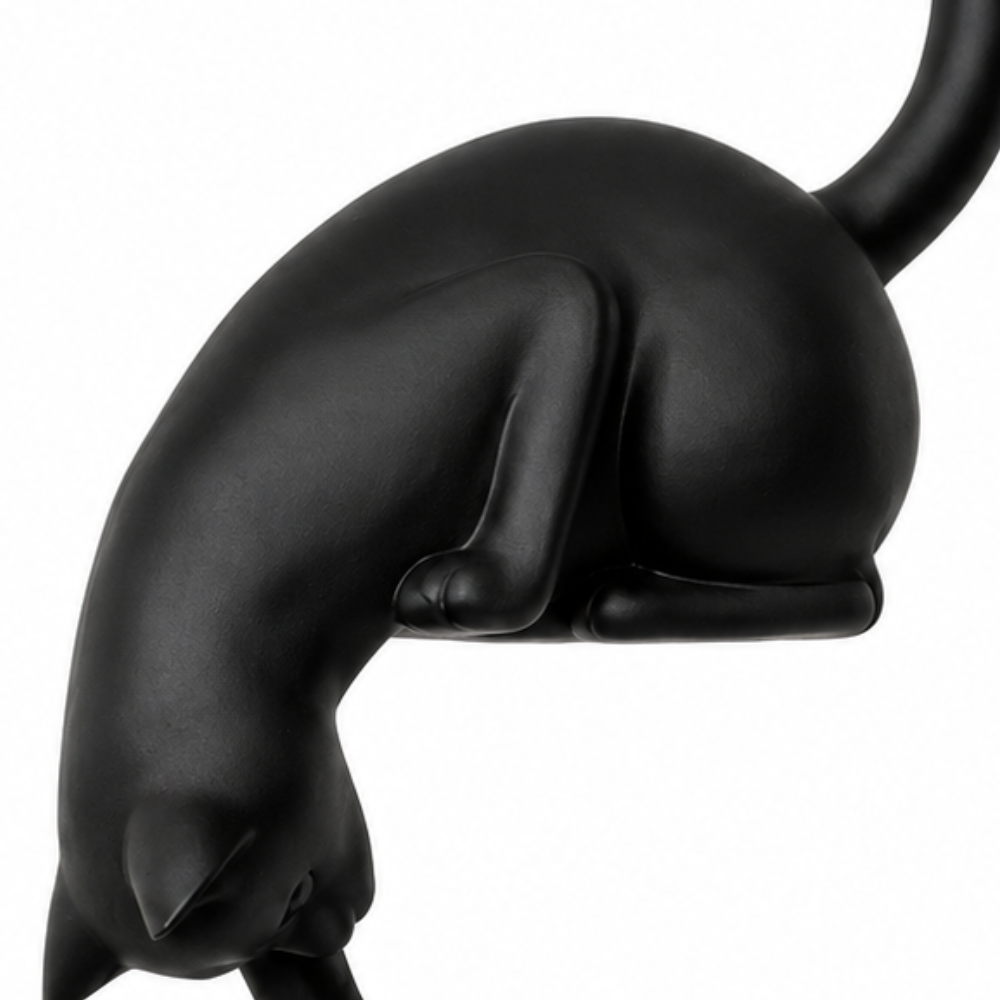 WHISKELLE – Linterna LED con figura de gato en el borde del estante para una decoración encantadora