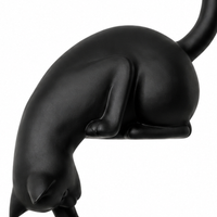 WHISKELLE – Linterna LED con figura de gato en el borde del estante para una decoración encantadora