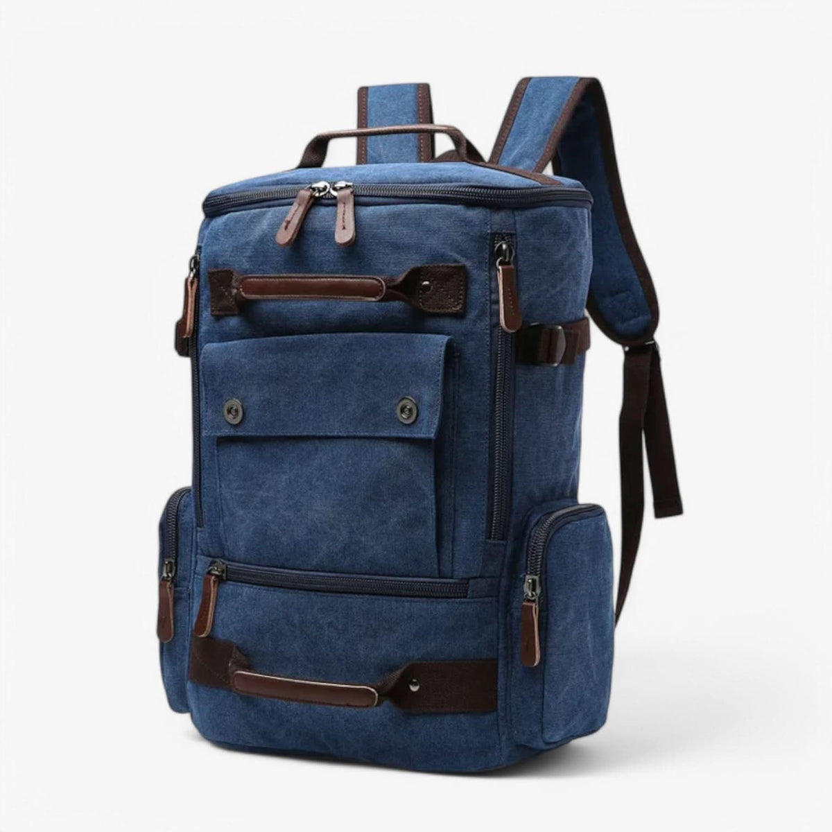 VintageCanvas - Stylish Travel Laptop Backpack with Ergonomic Design and Ample Storage 0
