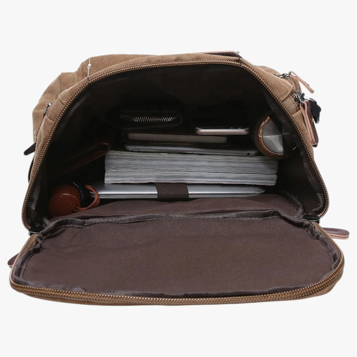 VintageCanvas - Stylish Travel Laptop Backpack with Ergonomic Design and Ample Storage 5