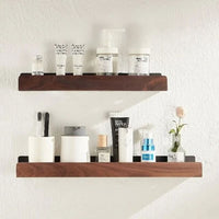 WOODSHELF – Bathroom Wall Shelf – Wood Finish Storage Rack