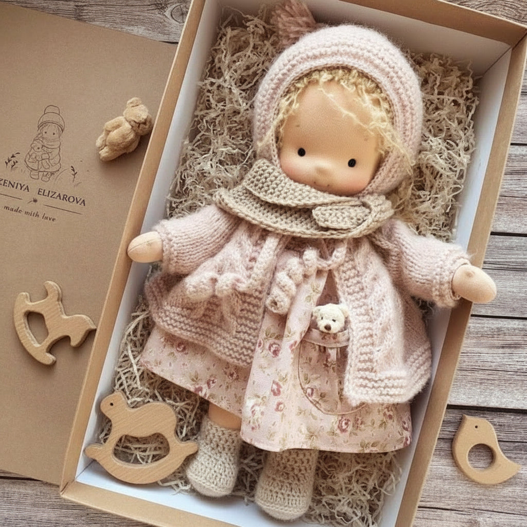 Waldolly - Handmade Cotton Waldorf Doll for Creative Imaginative Play 22