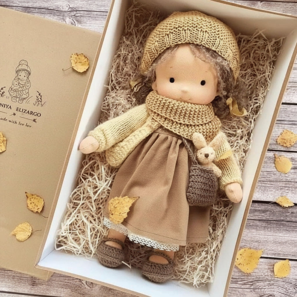 Waldolly - Handmade Cotton Waldorf Doll for Creative Imaginative Play 23