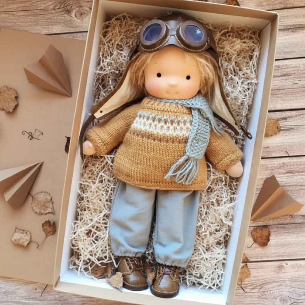 Waldolly - Handmade Cotton Waldorf Doll for Creative Imaginative Play 33