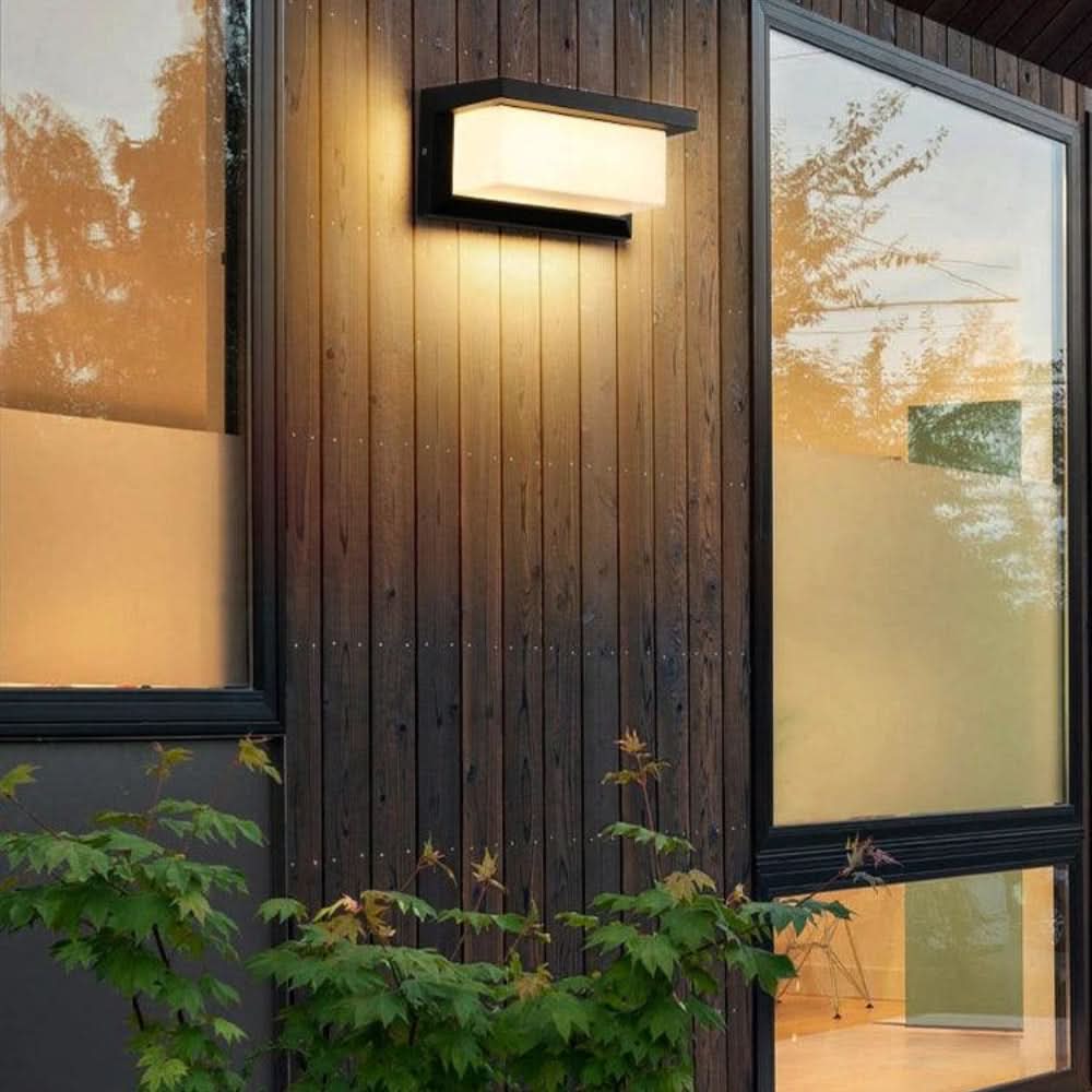 PORCHBEAM – Aplique de pared con sensor de movimiento para entradas preparadas para cualquier clima