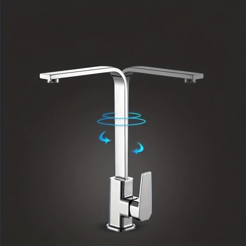 SQUAREFLOW – Robinet de cuisine rotatif avec eau chaude et froide