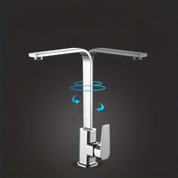 SQUAREFLOW – Robinet de cuisine rotatif avec eau chaude et froide