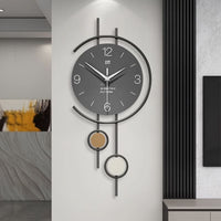 QUIETNORD - Leiser skandinavischer Wanduhr mit minimalistischem Eisenrahmen-Design