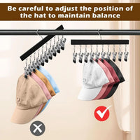 HATCLIP – Organisateur de chapeaux à 12 pinces pour accéder facilement à votre collection