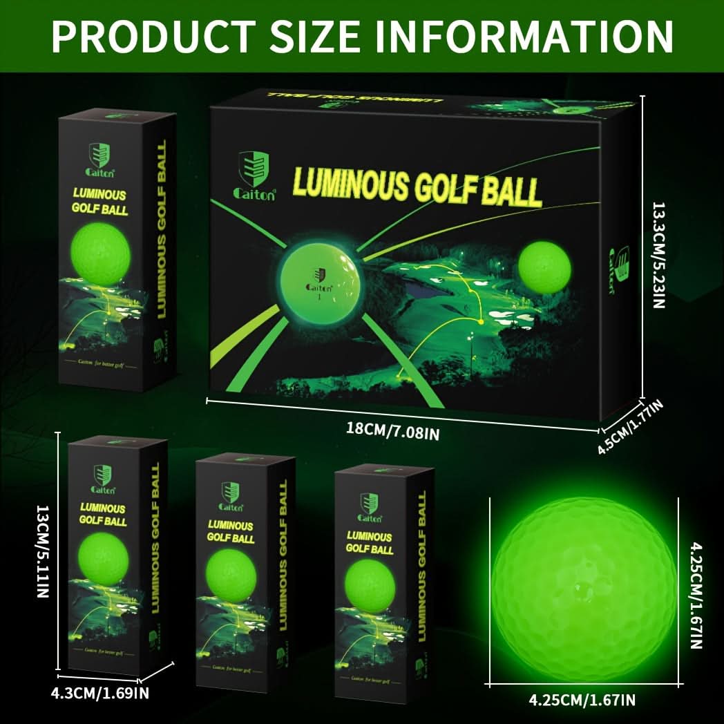 GLOWDRIVE – Bolas de Golfe Fluorescentes para Noite