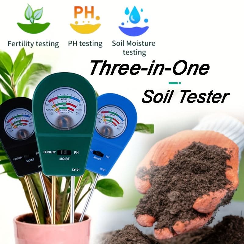 SOILTRIO – Medidor de suelo de jardín de tres funciones  