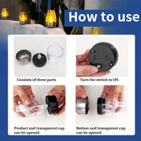SOLCANDLE – Lanterna Recarregável com Luz Tremeluzente para Decoração de Pátios e Restaurantes