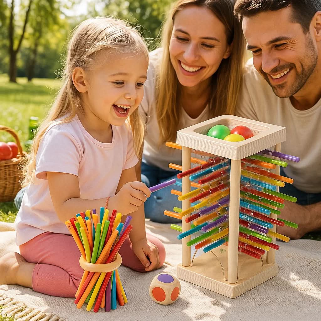 PLAYTOWER – 3-in-1-Stapelspiel für spannende Spieleabende