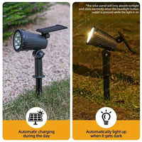 LUMITREE – Conjunto de Holofotes Solares RGB para Árvores e Decoração de Jardim