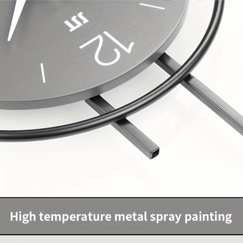 QUIETNORD - Leiser skandinavischer Wanduhr mit minimalistischem Eisenrahmen-Design