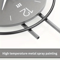 QUIETNORD - Leiser skandinavischer Wanduhr mit minimalistischem Eisenrahmen-Design