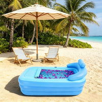 BLUESPA – Vasca pieghevole in PVC con design di schienale confortevole