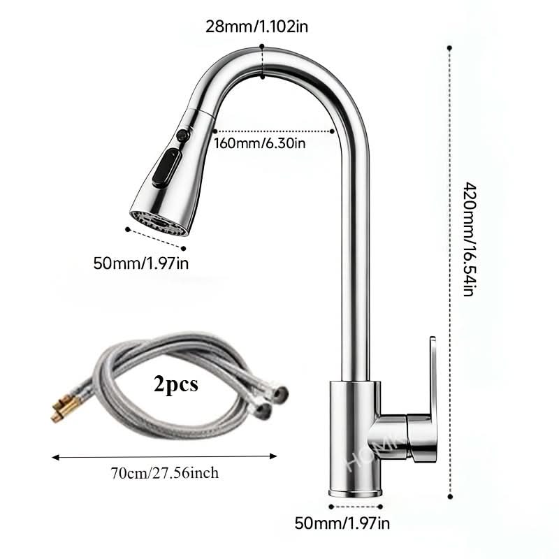 SWIVELIX – Robinet d'évier extractible avec réglages de pulvérisation flexibles