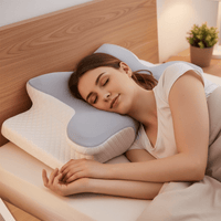 RESTOVA – Almohada cervical contorneada – Cojín ergonómico para soporte cervical y sueño