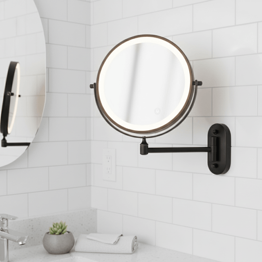 BRIGHTLOOK – Miroir grossissant – Miroir de maquillage LED rechargeable