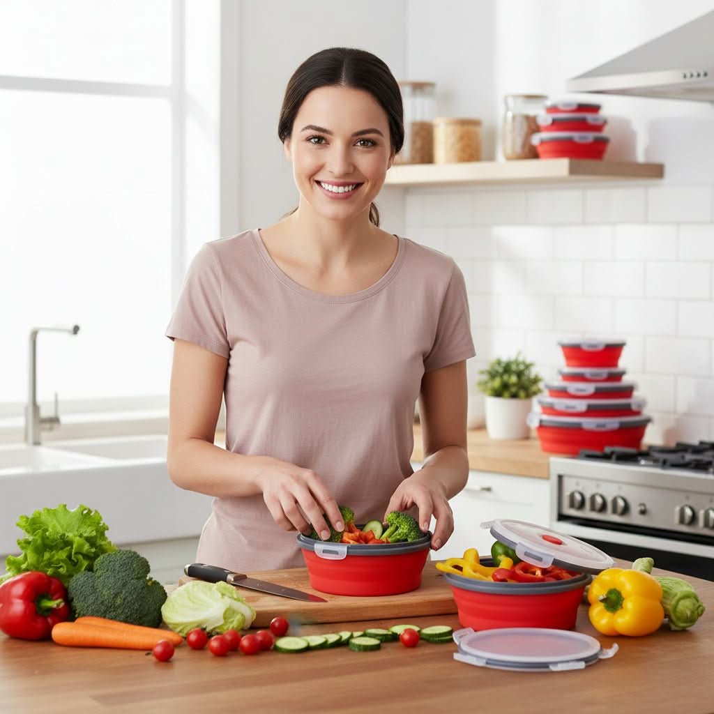 MEALCOLLA – Zusammenklappbare Bento-Lunchbox für einfaches Packen im Alltag