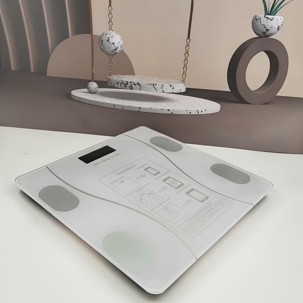 FITTRACK - Báscula inteligente para peso corporal con pantalla LCD para monitoreo diario de salud
