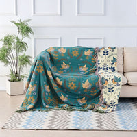 AVISERENORA – Decorative Bird Pattern Blanket for Peaceful Bedroom Decor