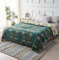 AVISERENORA – Decorative Bird Pattern Blanket for Peaceful Bedroom Decor