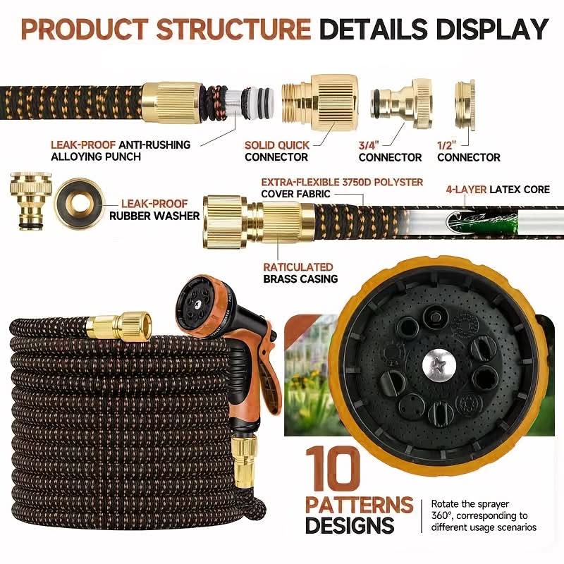 FLEXINOZZ – Mangueira de Jardim com 10 Modos de Pulverização para Limpeza Exterior
