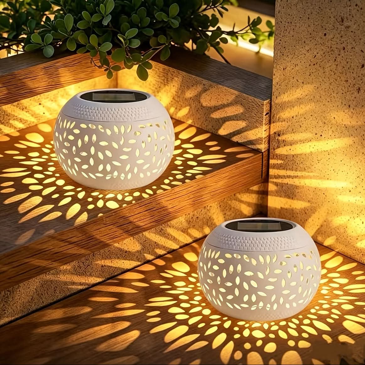 SOLARIVA – Tragbare Solar-Tischlampe für warmes Außenlicht