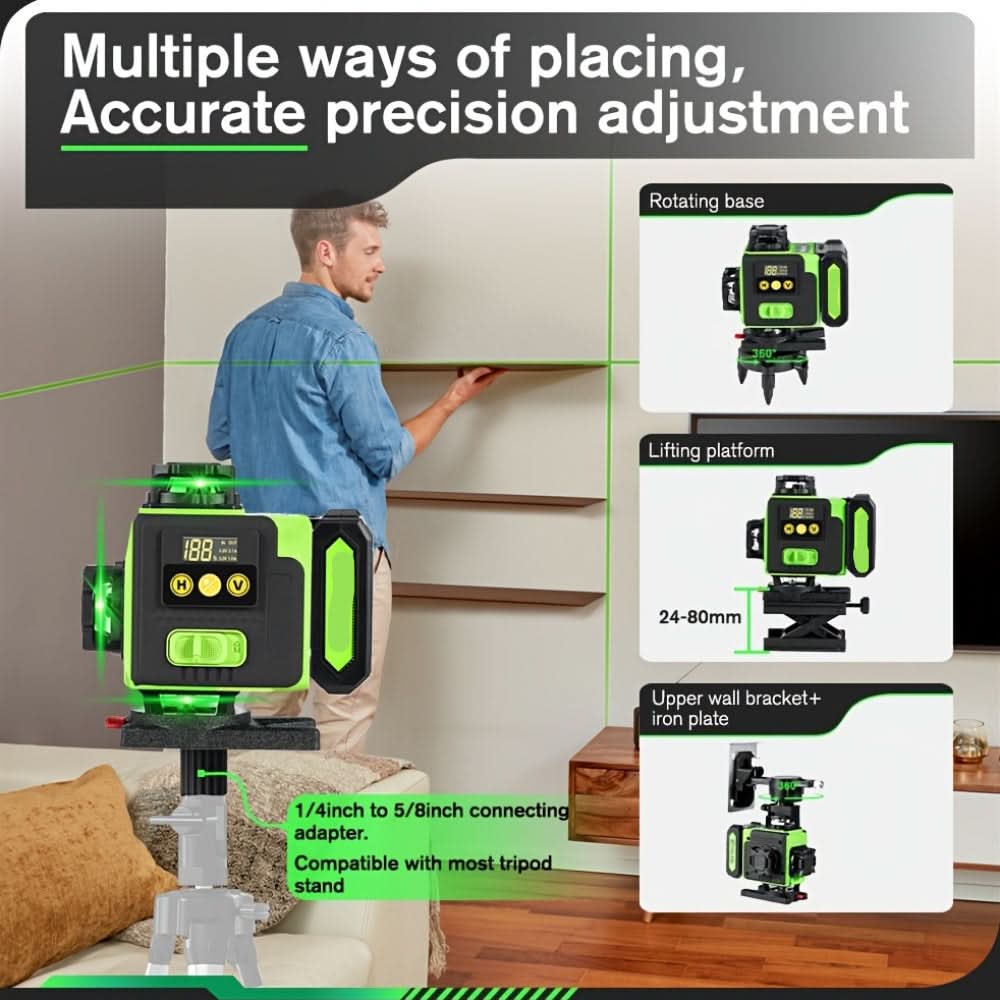 LEVELVEX – 360 Laser Level Tool for Precision Construction Alignment