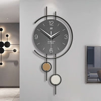 QUIETNORD - Leiser skandinavischer Wanduhr mit minimalistischem Eisenrahmen-Design