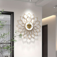 PRESTIGELIVA – Reloj de pared dorado elegante para interiores modernos