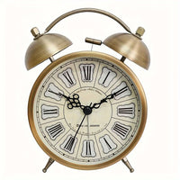 TIMEBELL - Scandinavian vintage luminous twin bell alarm clock with classic metal design