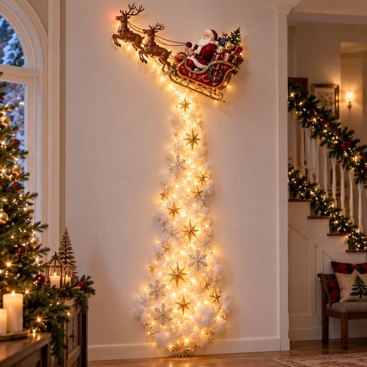MERRYTRACE – Lampada da parete natalizia per decorazioni festive fiabesche