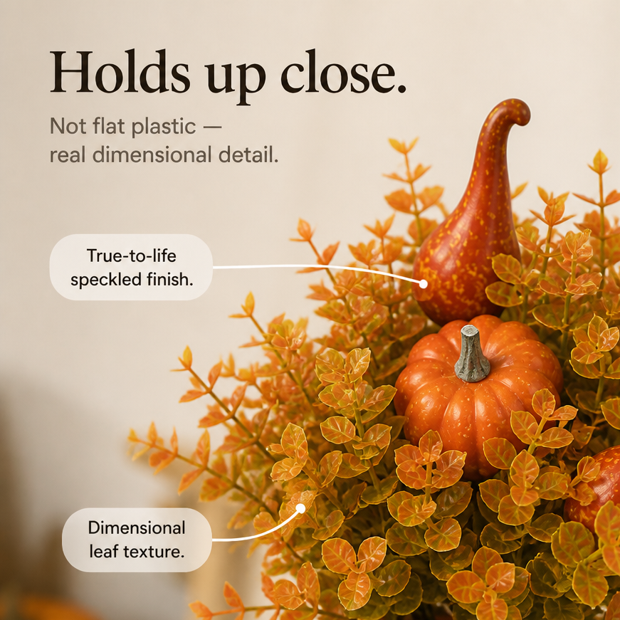 AUTUMNMUSE – Jarrón de calabaza para una decoración artística de temporada