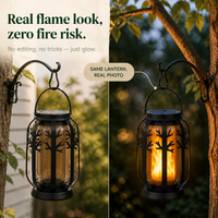 FLICKERIA – Lanterna solare sospesa con effetto fiamma tremolante