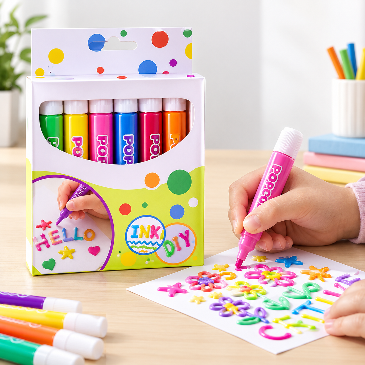 RAISEJOY – 3D Puff Pens Set for Playful Creative Art