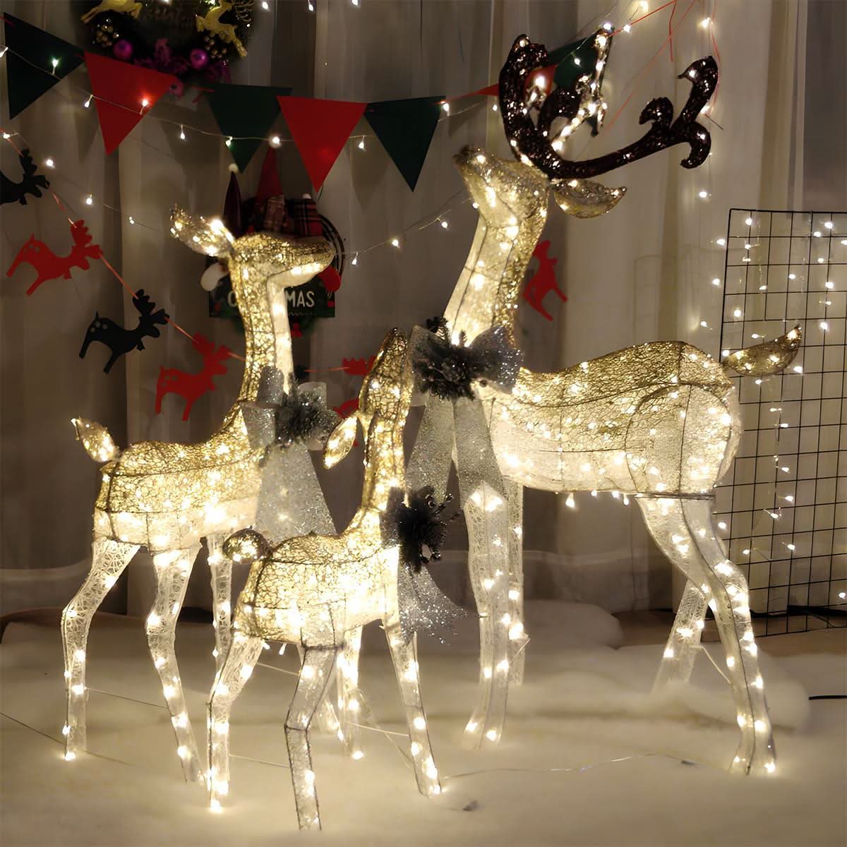 ANTLERGLOW – Christmas Elk Light Display for Charming Festive Decor