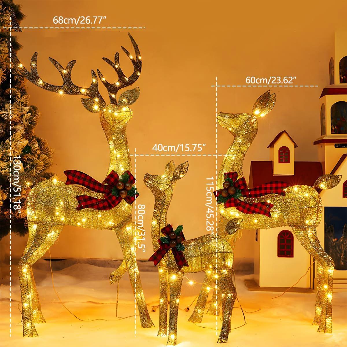 ANTLERGLOW – Christmas Elk Light Display for Charming Festive Decor