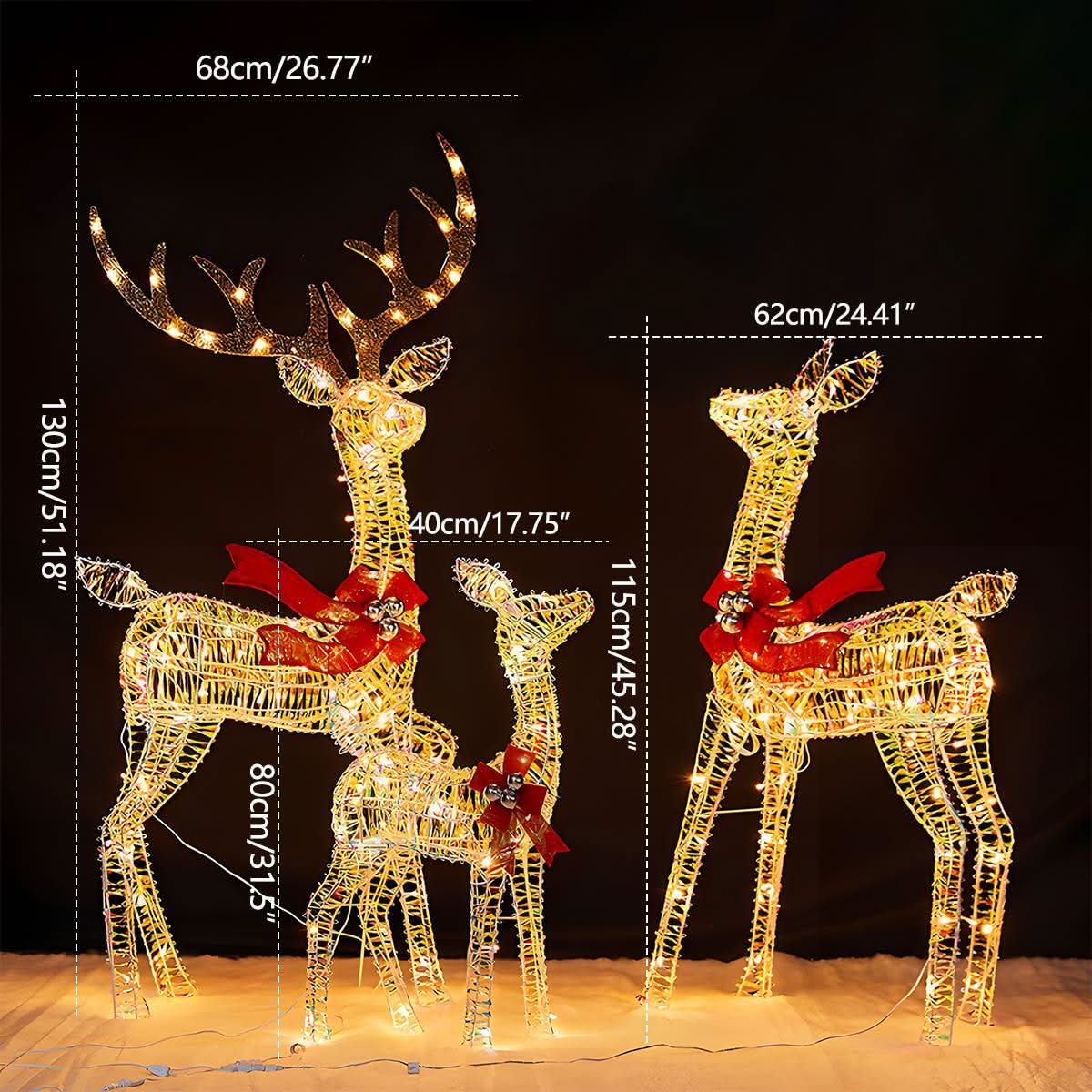 ANTLERGLOW – Christmas Elk Light Display for Charming Festive Decor