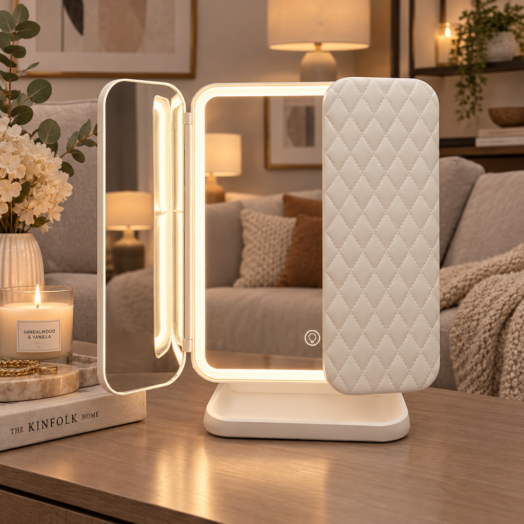 REFLISSA – Espejo de tocador LED para maquillarse con claridad