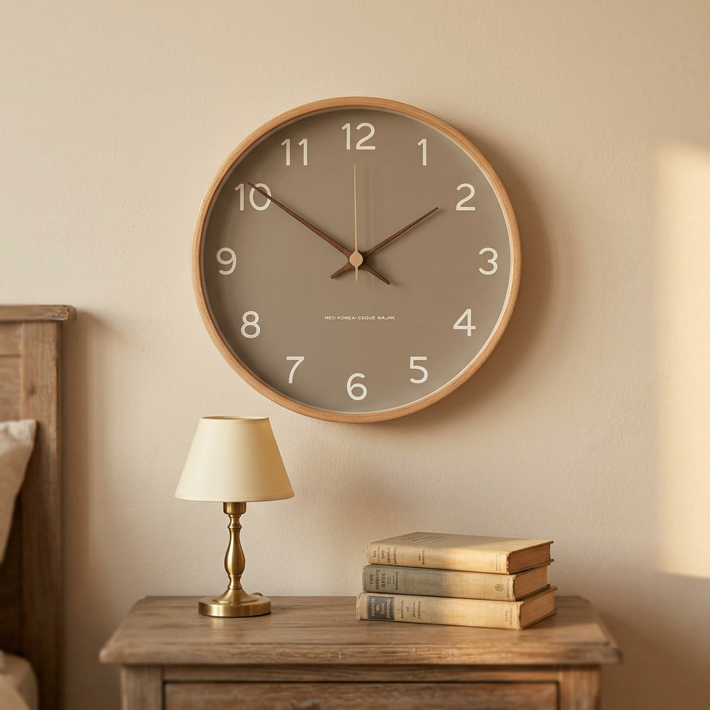 Clock in a cozy bedroom