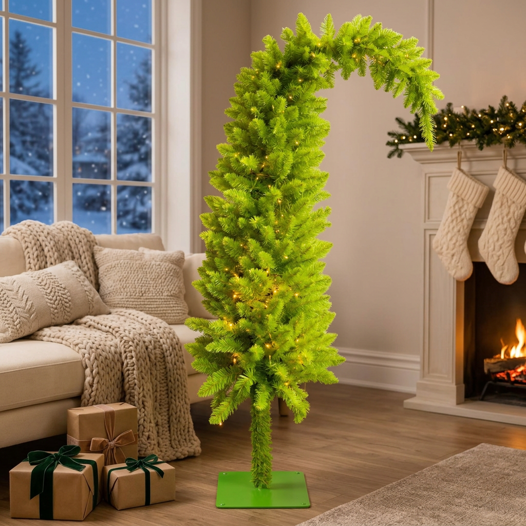 Cozy Christmas living room at evening